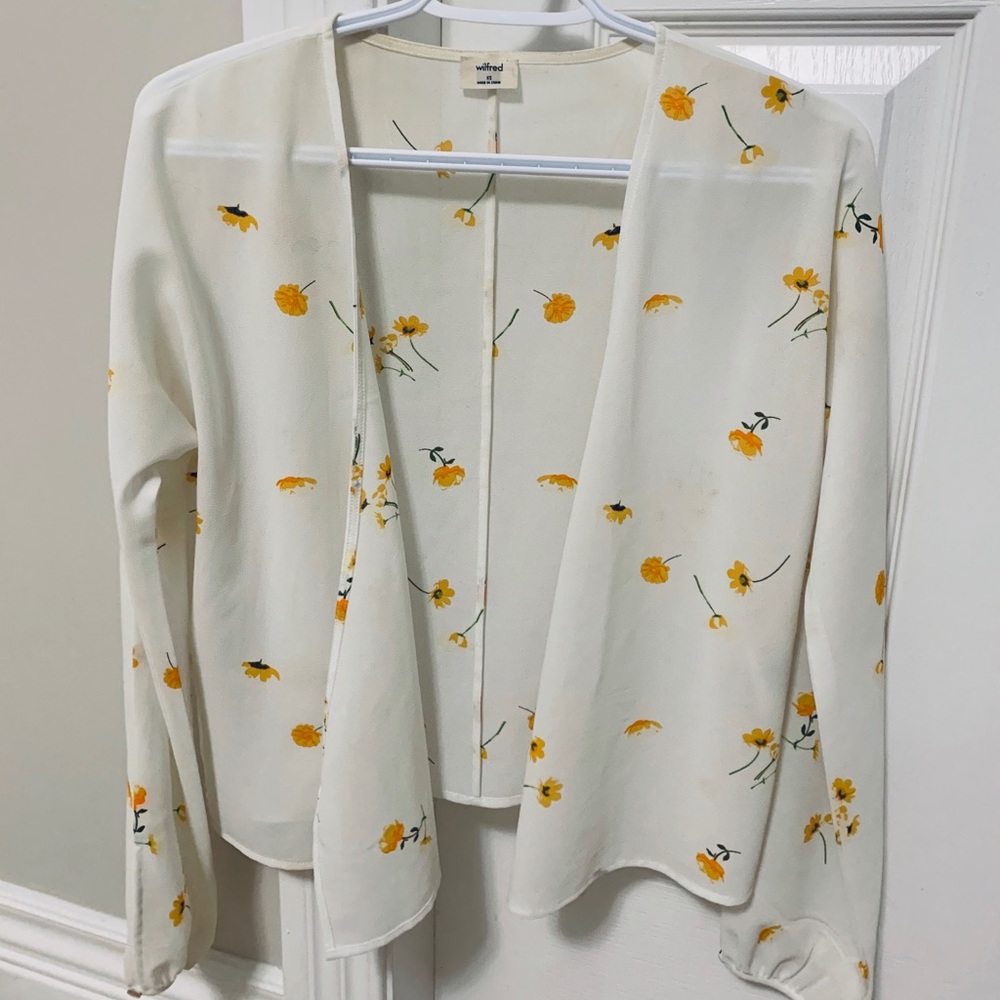 Aritzia Wilfred floral cardigan kimono